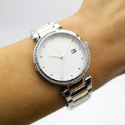  Shop Authentic Tommy Hilfiger Lynn Quartz White Dial Two Tone Steel Strap Watch For Women - 1782236 - Luxxuri