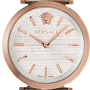  Shop Authentic Versace V-Twist White Dial White Leather Strap Watch for Women - VELS00419 - Luxxuri
