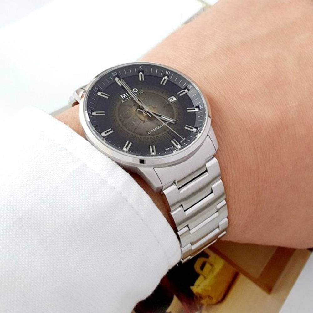  Shop Authentic Mido Commander Automatic Gradient Black Dial Silver Steel Strap Watch For Men - M021.407.11.411.00 - Luxxuri