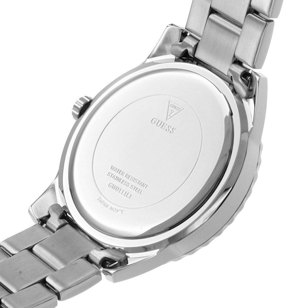 Shop Authentic Guess Sparkler Diamonds Silver Dial Silver Steel Strap Watch for Women - GW0111L1 - Luxxuri