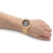  Shop Authentic Guess Headliner Multifunction Black Dial Gold Steel Strap Watch For Men - GW0572G2 - Luxxuri