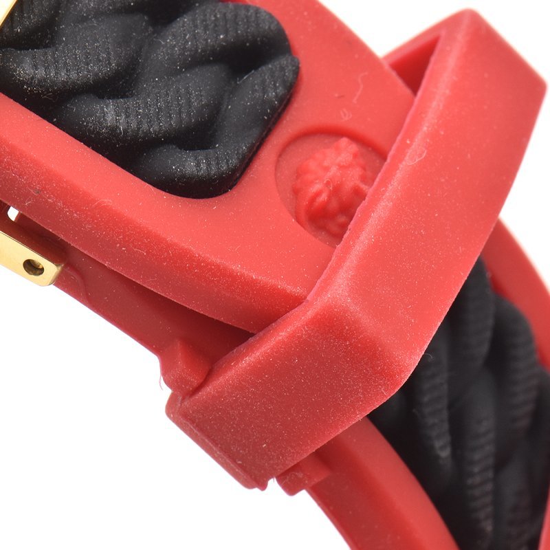  Shop Authentic Versace Chain Reaction Quartz Black Dial Red & Black Rubber Strap Watch for Men - VEDY00319 - Luxxuri