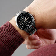  Shop Authentic Hugo Boss Grand Prix Black Dial Two Tone Steel Strap Watch for Men - 1513473 - Luxxuri