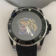  Shop Authentic Gucci Dive Tiger Black Dial Black Rubber Strap Watch For Men - YA136318 - Luxxuri