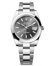  Shop Authentic Rolex Datejust 41 Oyster Grey Dial Oystersteel Strap Watch for Men - M126300-0007 - Luxxuri