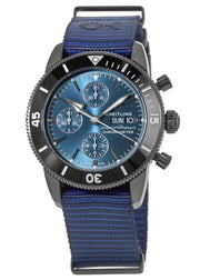  Shop Authentic Breitling Superocean Heritage Chronograph 44 Outerknown Blue Dial Blue NATO Strap Watch for Men - M133132A1C1W1 - Luxxuri