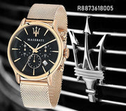  Shop Authentic Maserati Epoca Black Dial Gold Mesh Bracelet Watch For Men - R8873618005 - Luxxuri