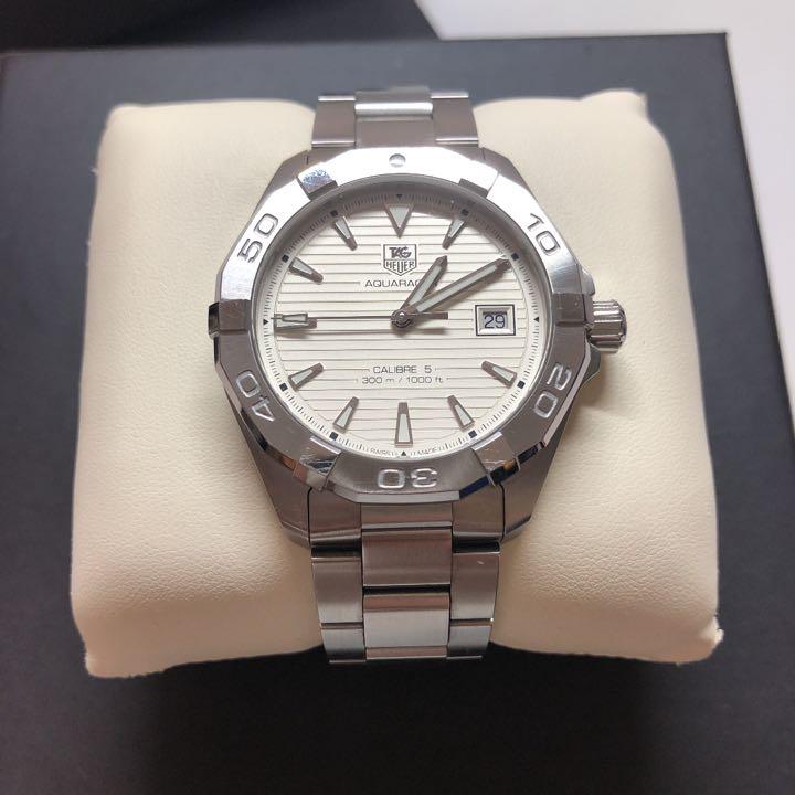  Shop Authentic Tag Heuer Aquaracer Automatic White Dial Silver Steel Strap Watch for Men - WAY2111.BA0928 - Luxxuri