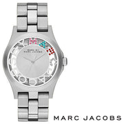  Shop Authentic Marc Jacobs Henry Skeleton Silver Dial Silver Steel Strap Watch for Women - MBM3262 - Luxxuri