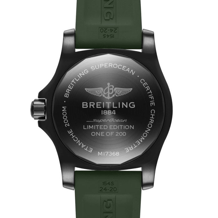  Shop Authentic Breitling Superocean Automatic 46 Green Dial Green Rubber Strap Watch for Men - M173681A1L1S1 - Luxxuri
