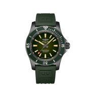  Shop Authentic Breitling Superocean Automatic 46 Green Dial Green Rubber Strap Watch for Men - M173681A1L1S1 - Luxxuri