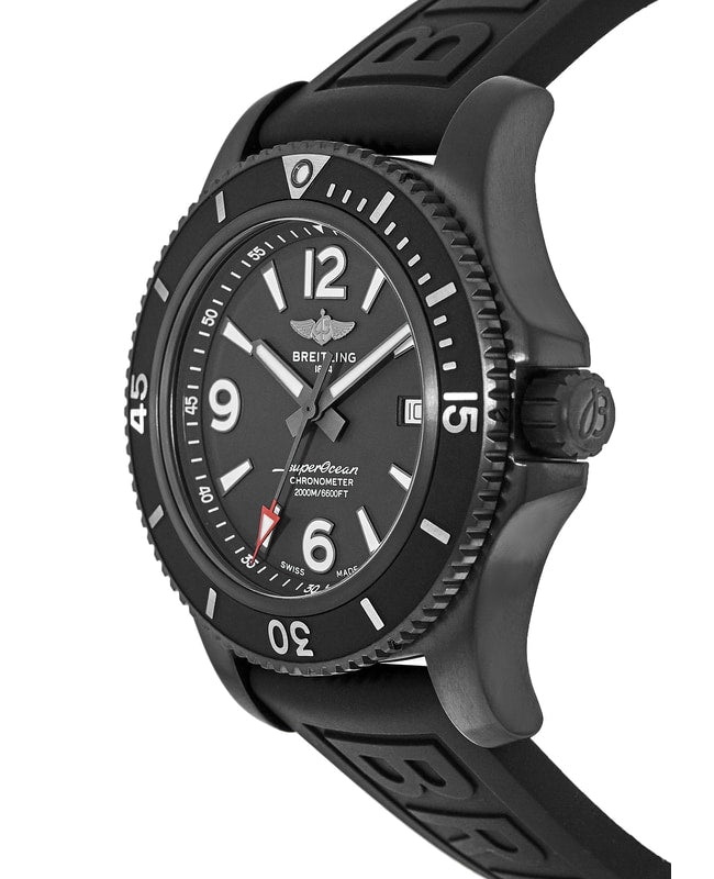  Shop Authentic Breitling Superocean Automatic 46mm Black Dial Black Rubber Strap Watch for Men - M17368B71B1S1 - Luxxuri
