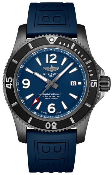  Shop Authentic Breitling Superocean Automatic 46mm Blue Dial Blue Rubber Strap Watch for Men - M17368D71C1S1 - Luxxuri