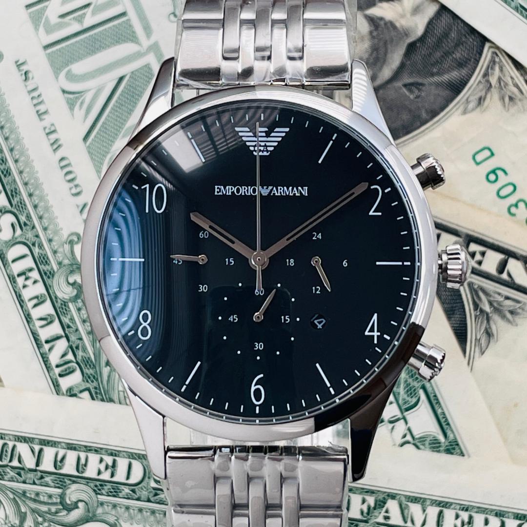  Shop Authentic Emporio Armani Beta Chronograph Black Dial Steel Strap Watch For Men - AR1863 - Luxxuri