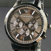  Shop Authentic Emporio Armani Classic Chronograph Grey Dial Grey Steel Strap Watch For Men - AR2454 - Luxxuri