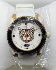  Shop Authentic Gucci Dive Quartz White Dial White Rubber Strap Unisex Watch - YA136322 - Luxxuri