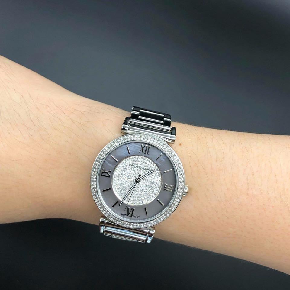  Shop Authentic Michael Kors Caitlin Crystal Dial Silver Steel Strap Watch for Women - MK3331 - Luxxuri