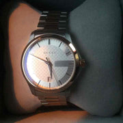  Shop Authentic Gucci G Timeless Silver Dial Two Tone Steel Strap Watch For Men - YA126447 - Luxxuri