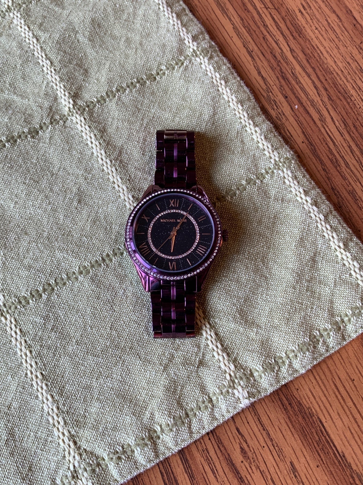  Shop Authentic Michael Kors Lauryn Black Dial Purple Steel Strap Watch for Women - MK3724 - Luxxuri