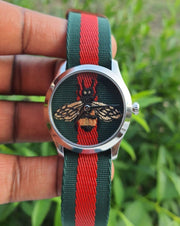  Shop Authentic Gucci Le Marche des Merveilles Red & Green Dial Red & Green Nylon Strap Unisex Watch - YA1264060 - Luxxuri