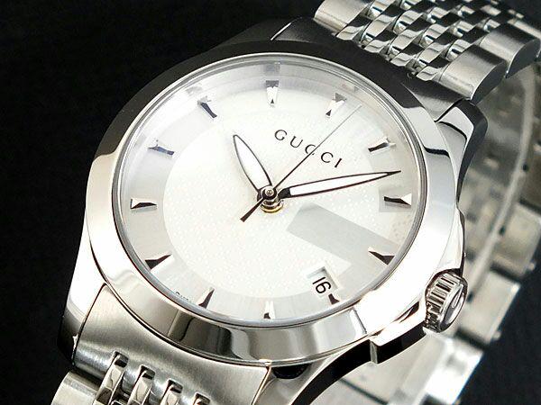  Shop Authentic Gucci G Timeless Silver Dial Silver Steel Strap Watch For Women - YA126501 - Luxxuri