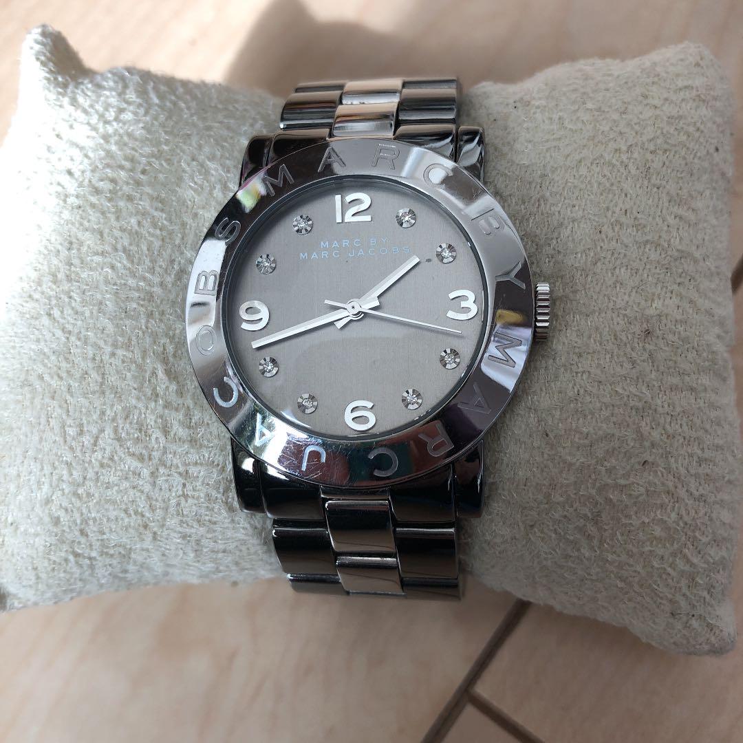  Shop Authentic Marc Jacobs Amy Grey Dial Grey Steel Strap Watch for Women - MBM3196 - Luxxuri