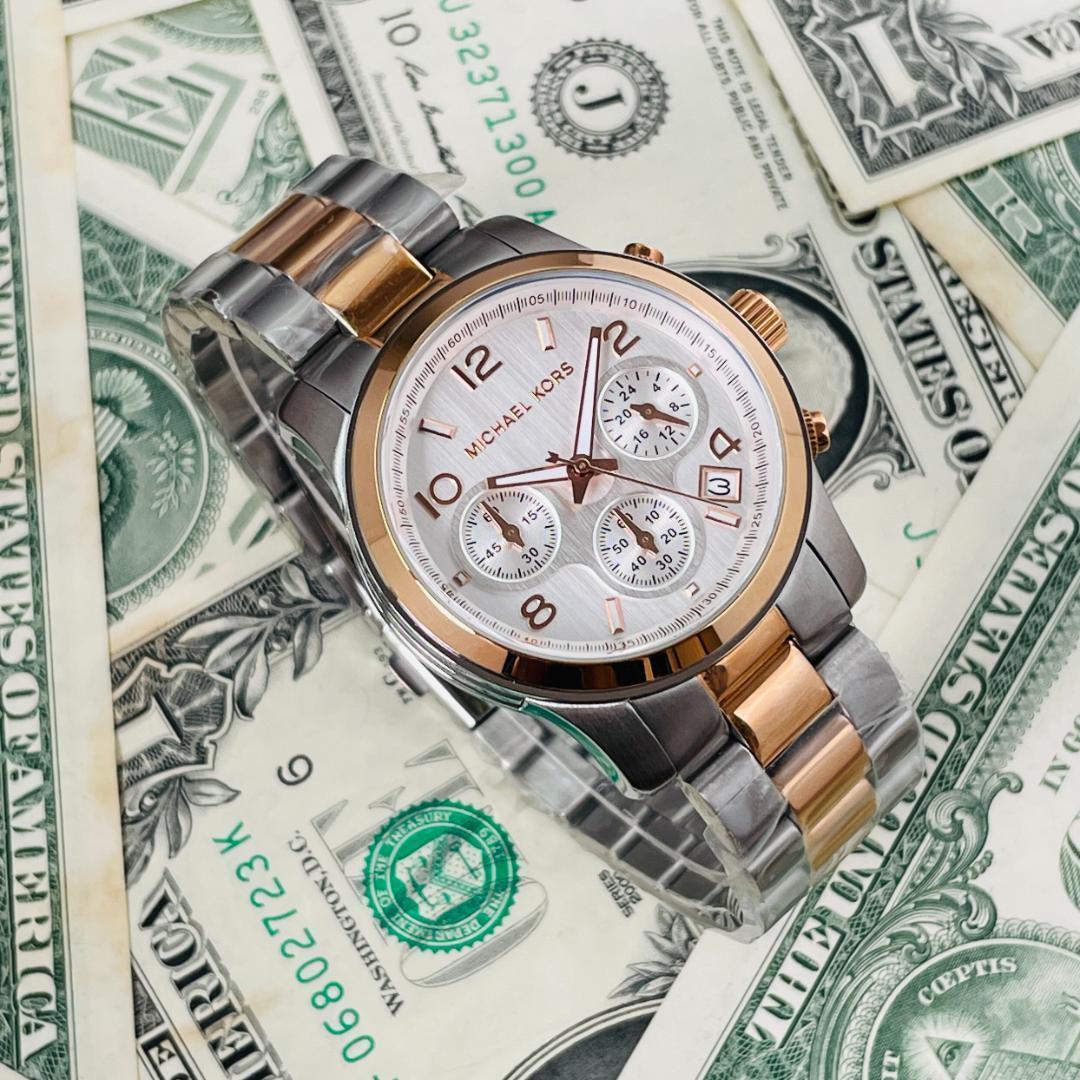  Shop Authentic Michael Kors Runway Silver Dial Two Tone Steel Strap Watch for Women - MK5315 - Luxxuri