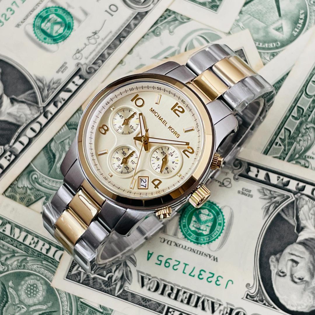  Shop Authentic Michael Kors Runway Gold Dial Two Tone Steel Strap Watch for Women - MK5137 - Luxxuri