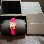  Shop Authentic Marc Jacobs Henry White Dial Pink Leather Strap Watch for Women - MBM1237 - Luxxuri