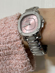  Shop Authentic Burberry The Britain Pink Dial Silver Steel Strap Watch for Women - BBY1704 - Luxxuri