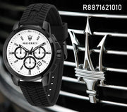  Shop Authentic Maserati Successo 44mm White Dial Black Silicone Strap Watch For Men - R8871621010 - Luxxuri