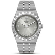  Shop Authentic Tudor Royal Day Date Diamonds Automatic Silver Dial Silver Steel Strap Watch for Men - M28600-0002 - Luxxuri