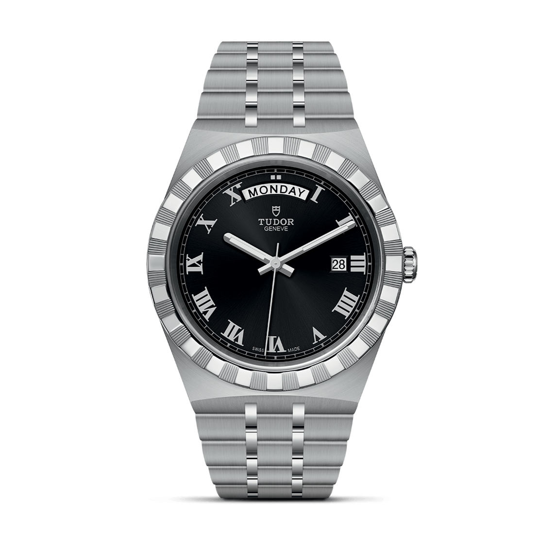  Shop Authentic Tudor Royal Automatic Black Dial Silver Steel Strap Watch for Men - M28600-0003 - Luxxuri
