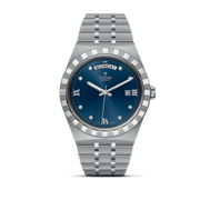  Shop Authentic Tudor Royal Automatic Diamonds Blue Dial Silver Steel Strap Watch for Men - M28600-0006 - Luxxuri