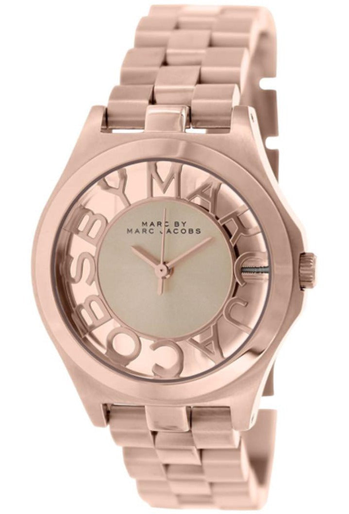  Shop Authentic Marc Jacobs Henry Rose Gold Dial Rose Gold Steel Strap Watch for Women - MBM3293 - Luxxuri