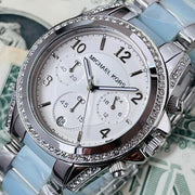  Shop Authentic Michael Kors Blair Silver Dial Two Tone Steel Strap Watch for Women - MK6137 - Luxxuri