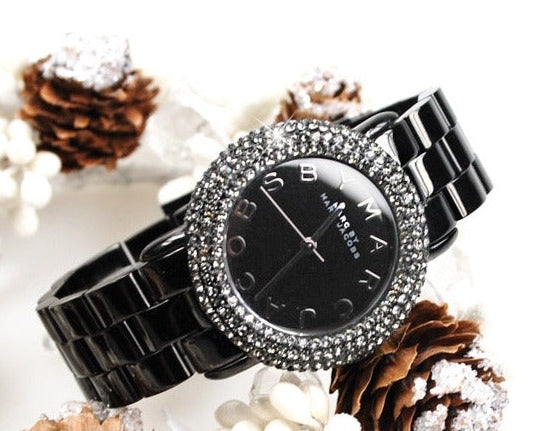  Shop Authentic Marc Jacobs Marci Black Dial Black Steel Dial Strap Watch for Women - MBM3193 - Luxxuri