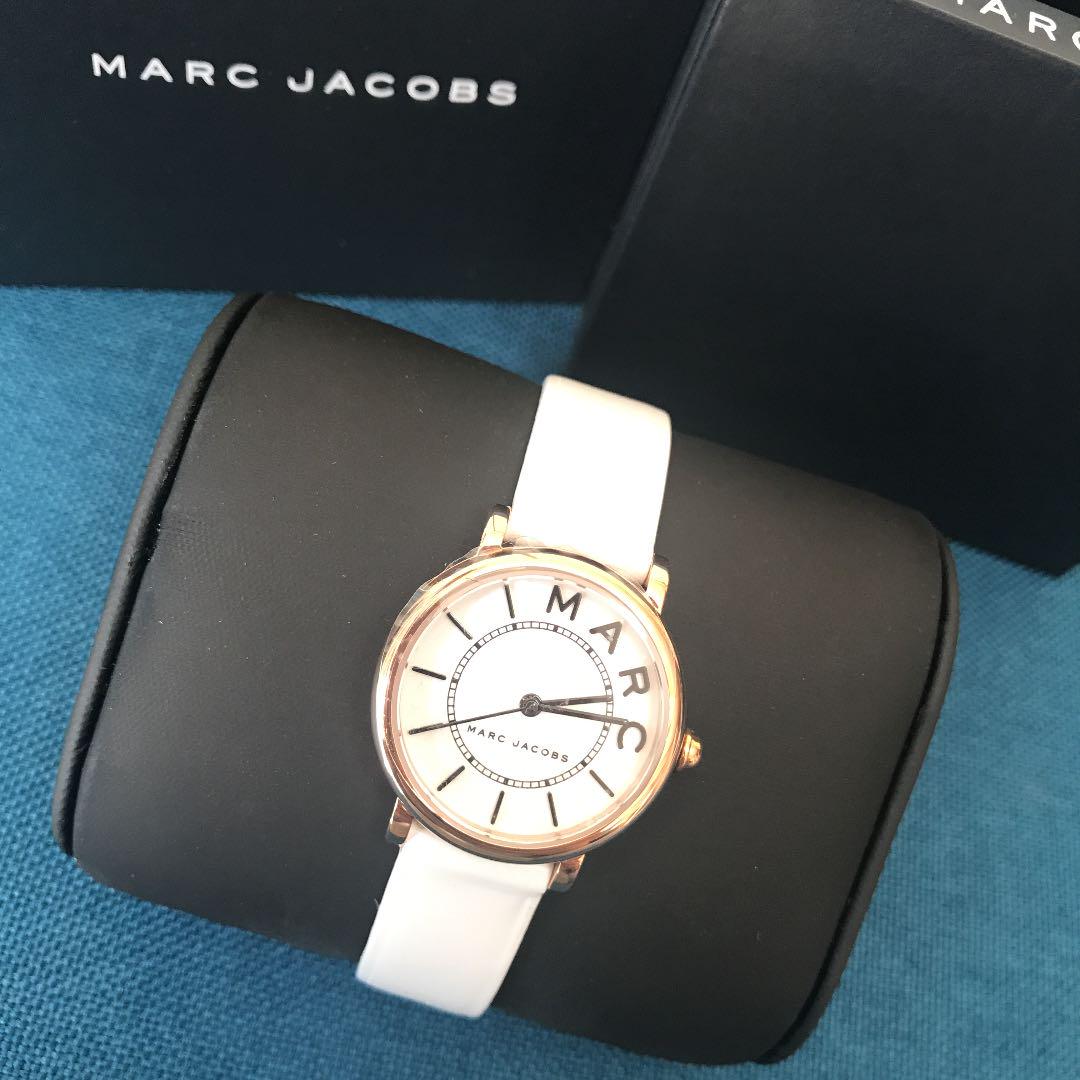  Shop Authentic Marc Jacobs Roxy White Dial White Leather Strap Watch for Women - MJ1562 - Luxxuri
