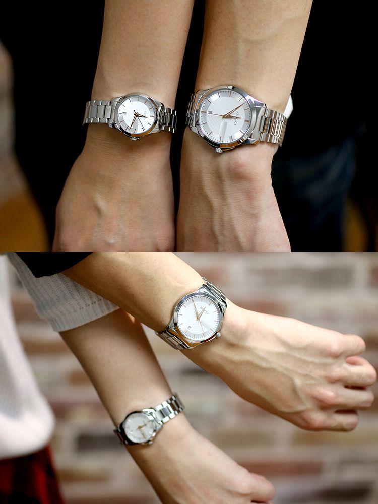  Shop Authentic Gucci G Timeless Silver Dial Silver Steel Strap Unisex Watch - YA126442 - Luxxuri