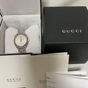  Shop Authentic Gucci GG2570 Diamonds White Dial Silver Steel Strap Watch For Women - YA142403 - Luxxuri