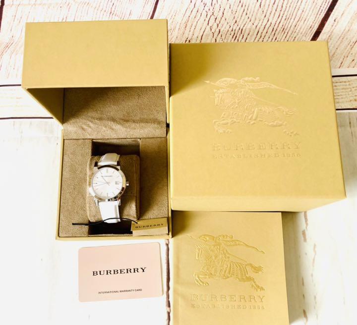  Shop Authentic Burberry The City White Dial White Leather Strap Watch for Women - BU9128 - Luxxuri