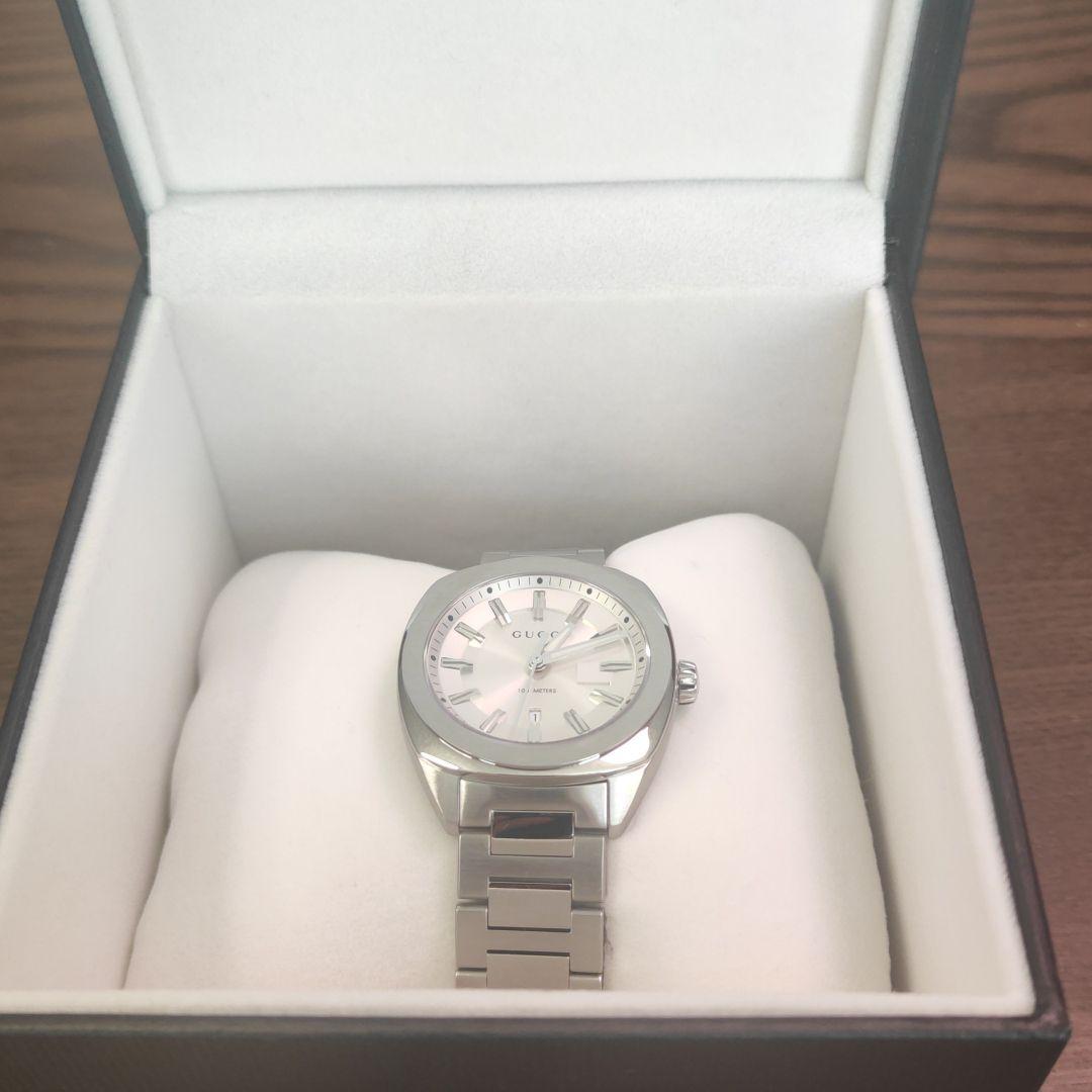  Shop Authentic Gucci G Timeless GG2570 Silver Dial Silver Steel Strap Watch For Men - YA142402 - Luxxuri
