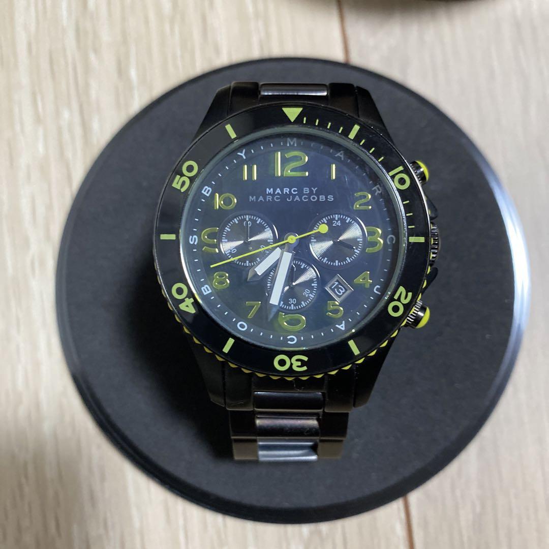  Shop Authentic Marc Jacobs Rock Chronograph Black Dial Black Steel Strap Watch for Men - MBM5026 - Luxxuri