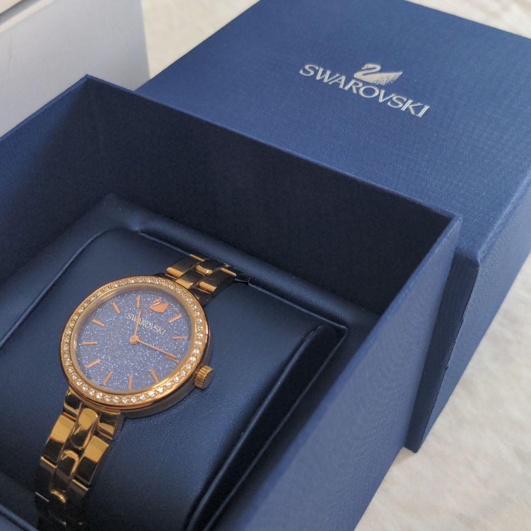  Shop Authentic Swarovski Daytime Glittering Blue Dial Rose Gold Steel Strap Watch for Women - 5182277 - Luxxuri