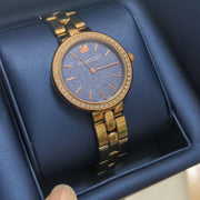  Shop Authentic Swarovski Daytime Glittering Blue Dial Rose Gold Steel Strap Watch for Women - 5182277 - Luxxuri