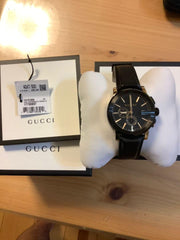  Shop Authentic Gucci G Chrono Black Dial Black Leather Strap Watch For Men - YA101203 - Luxxuri