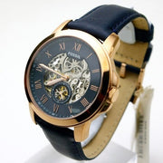  Shop Authentic Fossil Grant Mechanical Blue Dial Blue Leather Strap Watch for Men - ME3054 - Luxxuri