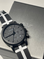  Shop Authentic Emporio Armani Classic Black Dial Black Leather Strap Watch For Men - AR1860 - Luxxuri