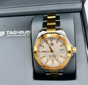  Shop Authentic Tag Heuer Aquaracer Quartz White Dial Two Tone Steel Strap Watch for Men - WAY1120.BB0930 - Luxxuri