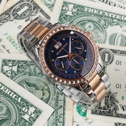  Shop Authentic Michael Kors Brinkley Blue Dial Two Tone Steel Strap Watch for Women - MK6205 - Luxxuri